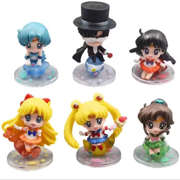 Sailor Moon Team Q Version Anime Action Figure New